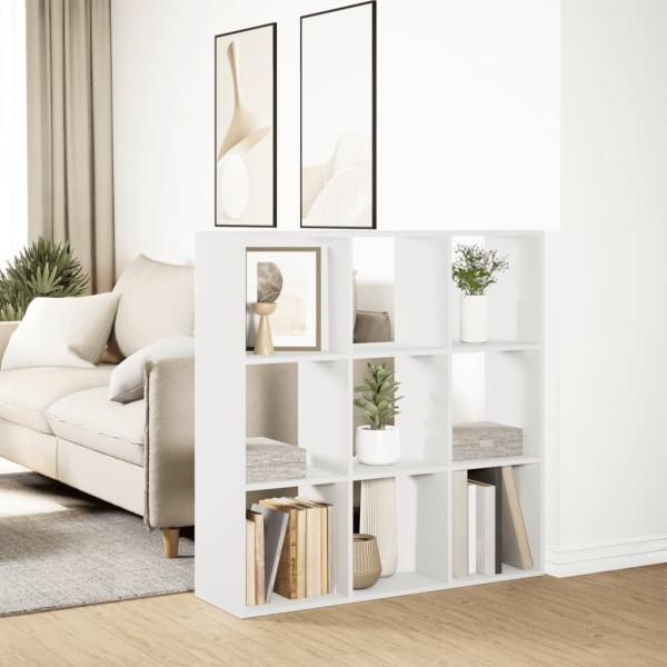 Raumteiler-B?cherregal Wei? 102x29x103,5 cm Holzwerkstoff