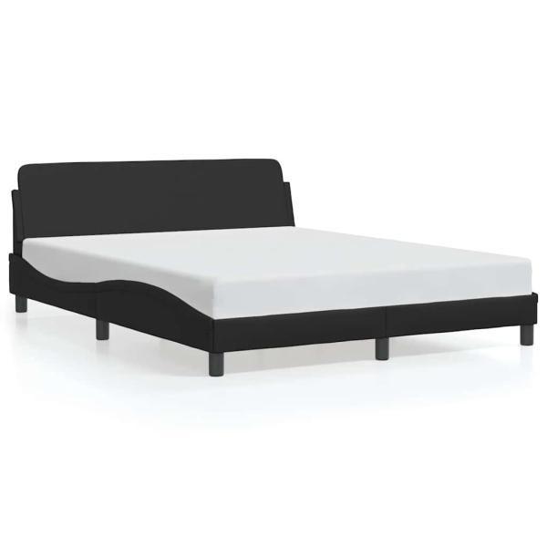 Bettgestell "Dover" Schwarz 152x203 cm Kunstleder