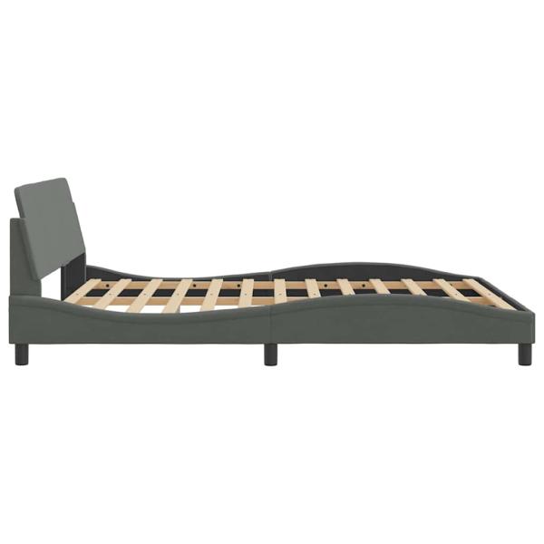 Bettgestell "Dover" Dunkelgrau 152x203 cm Stoff