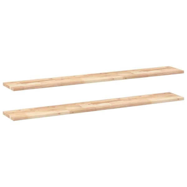 Schweberegale 2 Stk. 140x20x2 cm Massivholz Akazie Unbehandelt