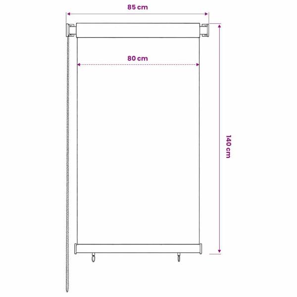 Außenrollo 85 (B)x140 (H) cm Dunkelgrün HDPE