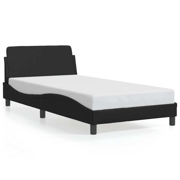 Bettgestell "Dover" Schwarz 100x190 cm Kunstleder