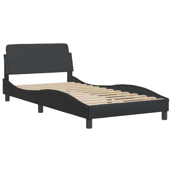 Bettgestell "Dover" Schwarz 100x190 cm Kunstleder