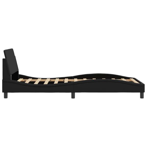 Bettgestell "Dover" Schwarz 100x190 cm Kunstleder