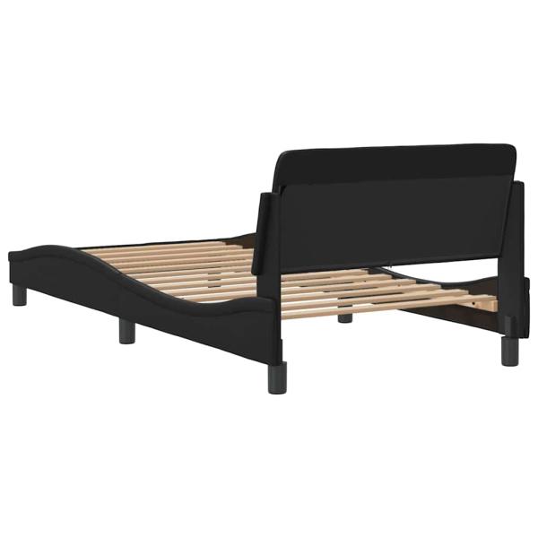 Bettgestell "Dover" Schwarz 100x190 cm Kunstleder