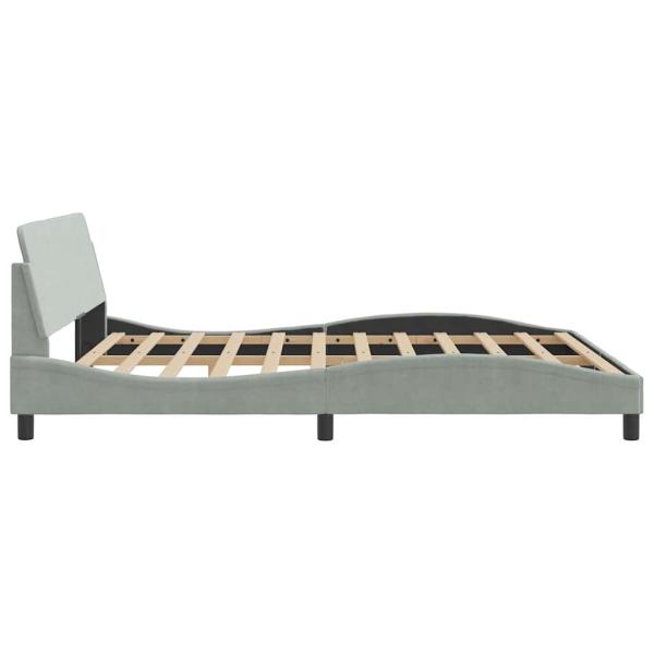 Bettgestell "Dover" Hellgrau 183x213 cm Samt