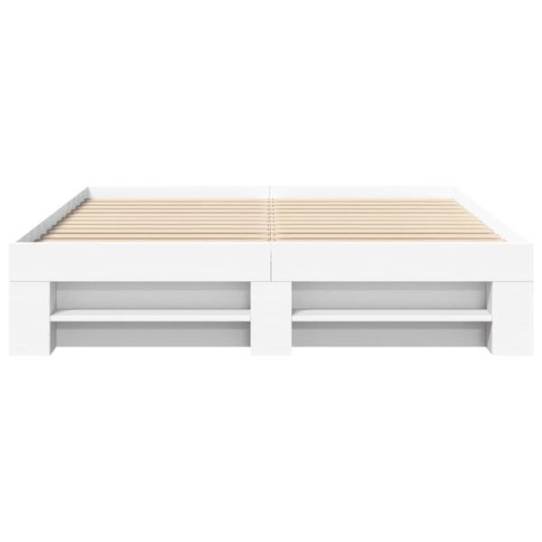 Bettgestell ohne Matratze Weiß 160x200 cm Holzwerkstoff