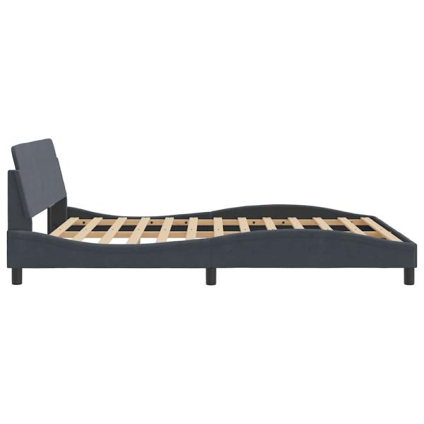 Bettgestell "Dover" Dunkelgrau 152x203 cm Samt