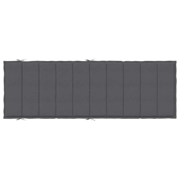 Sonnenliegen-Auflage Melange Anthrazit 186x58x4 cm Stoff