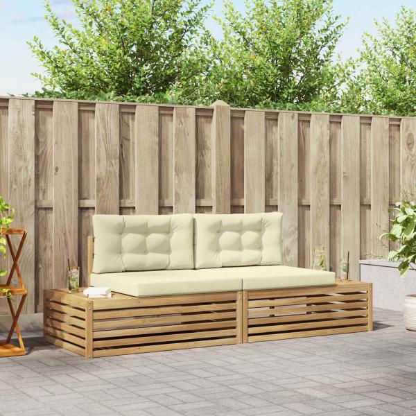 ARDEBO.de - 2 stk. Outdoor-Sofagarnitur Weiß