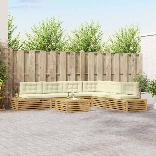 ARDEBO.de - 8 stk. Outdoor-Sofagarnitur Weiß