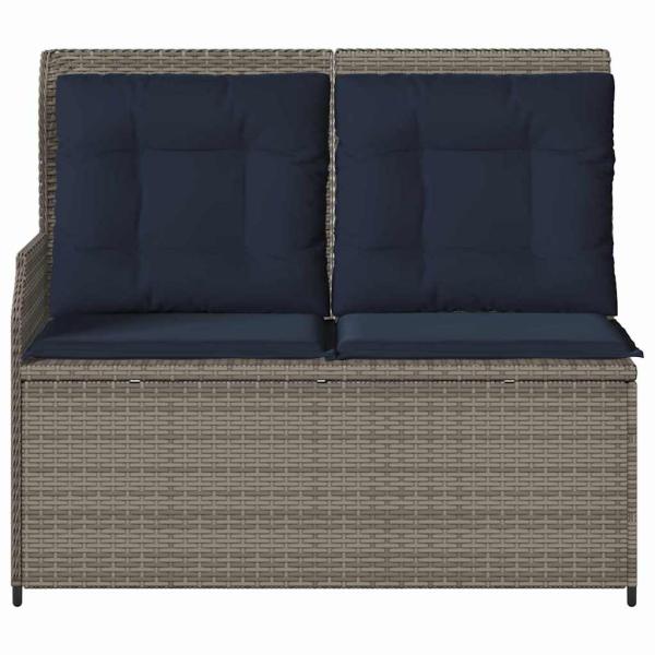 Gartenbank Grau Poly-Rattan