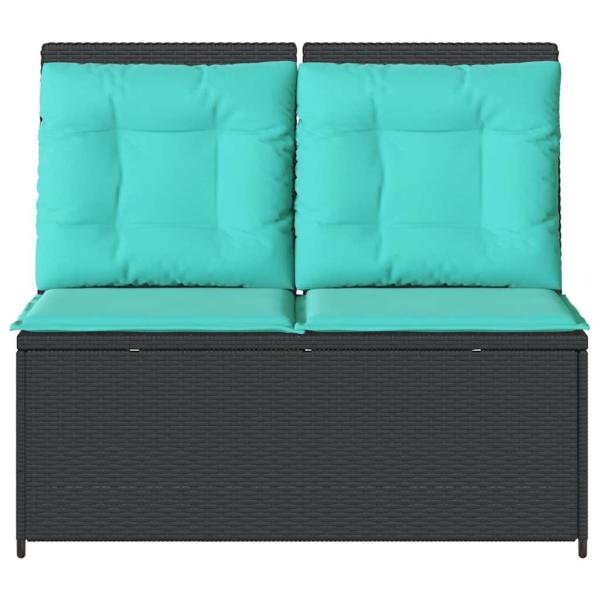 Gartenbank Schwarz Poly-Rattan