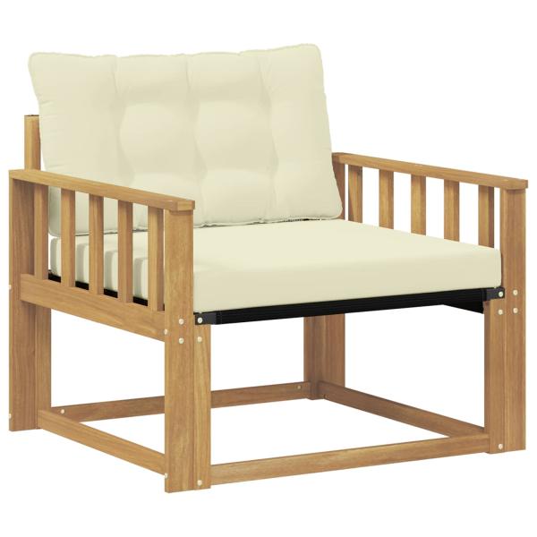 Outdoor-Sofagarnitur Massives Akazienholz und Textilene