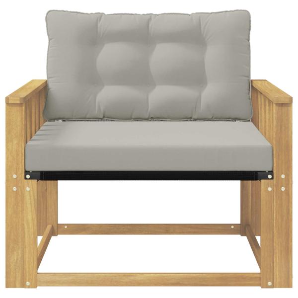 Outdoor-Sofagarnitur Massives Akazienholz und Textilene
