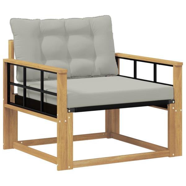 Outdoor-Sofagarnitur Massives Akazienholz und Textilene
