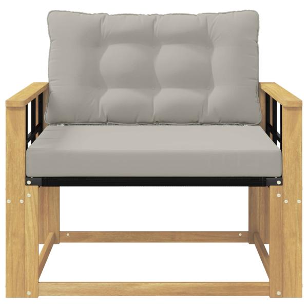 Outdoor-Sofagarnitur Massives Akazienholz und Textilene