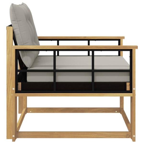 Outdoor-Sofagarnitur Massives Akazienholz und Textilene