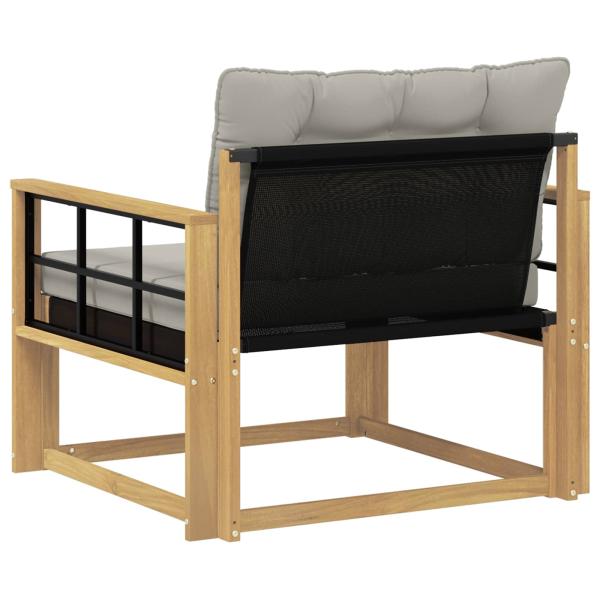 Outdoor-Sofagarnitur Massives Akazienholz und Textilene