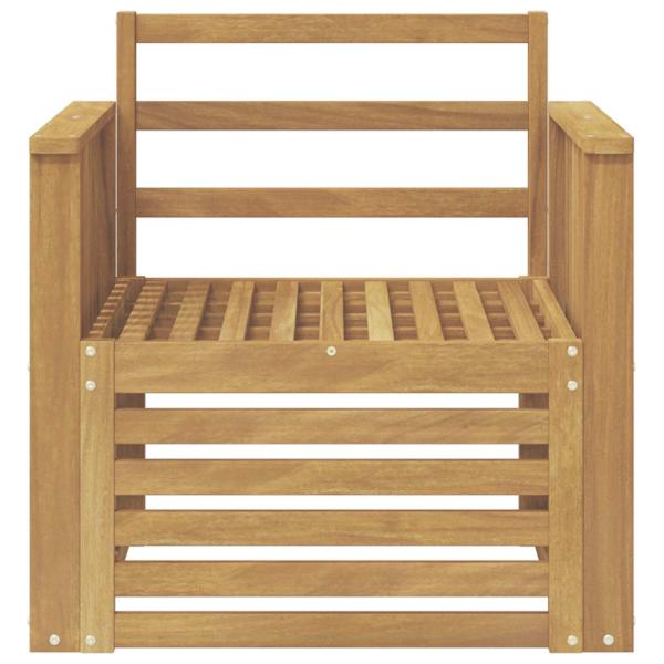 Outdoor-Sofagarnitur Massivholz Akazie Weiß