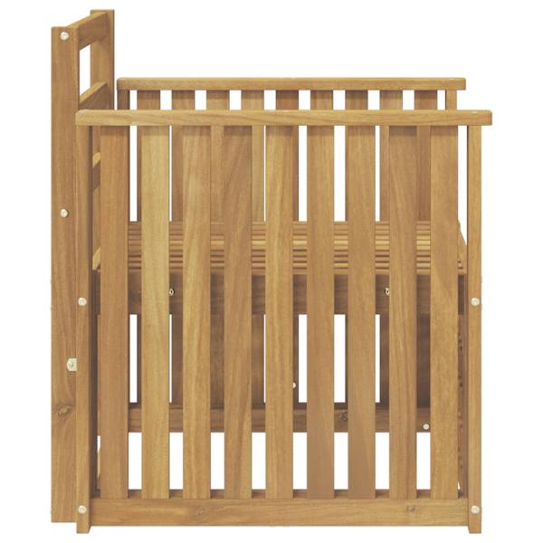 Outdoor-Sofagarnitur Massivholz Akazie Weiß