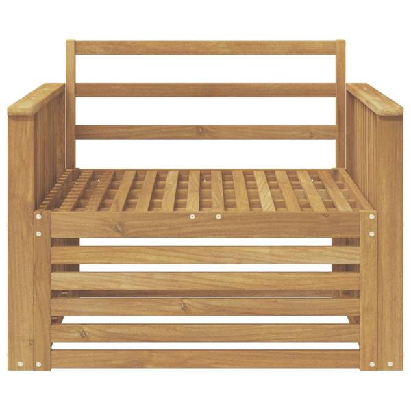 Outdoor-Sofa Massivholz Akazie Weiß