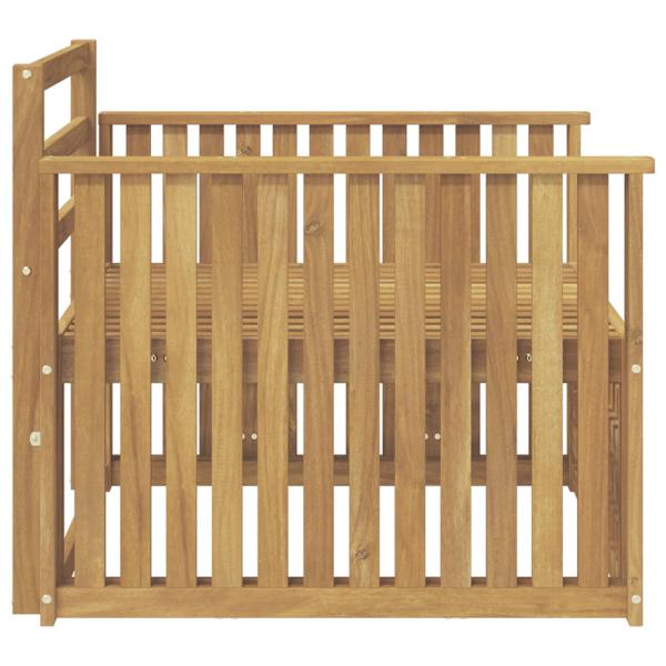 Outdoor-Sofa Massivholz Akazie Weiß