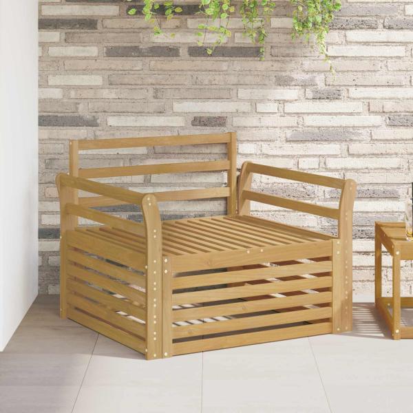 ARDEBO.de - Outdoor-Sofa Massivholz Akazie Weiß