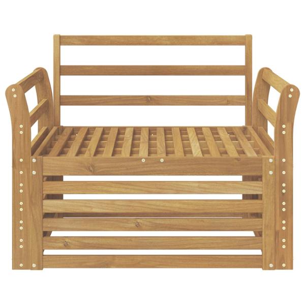 Outdoor-Sofa Massivholz Akazie Weiß