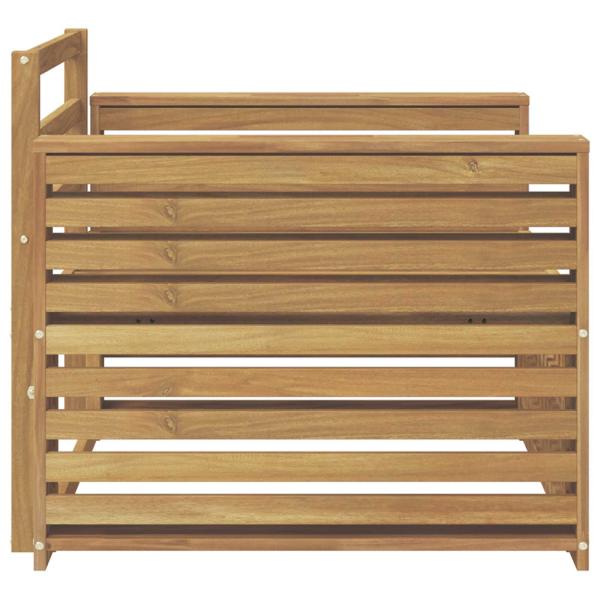 Outdoor-Sofa Massivholz Akazie Weiß