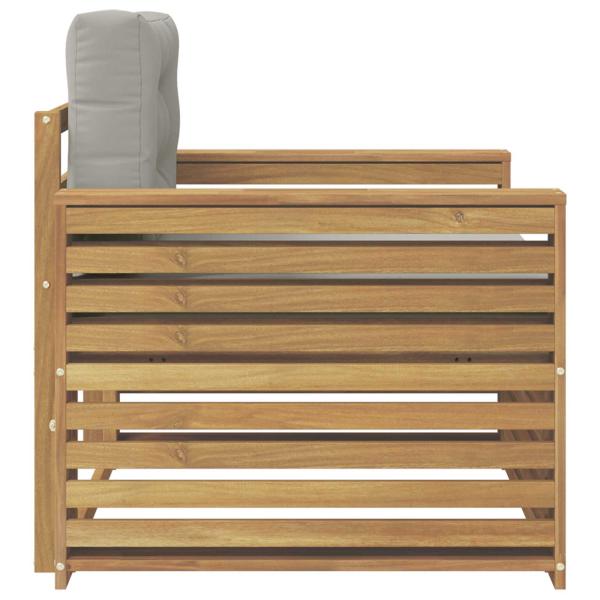 Outdoor-Sofa Polyester Braun und Hellgrau