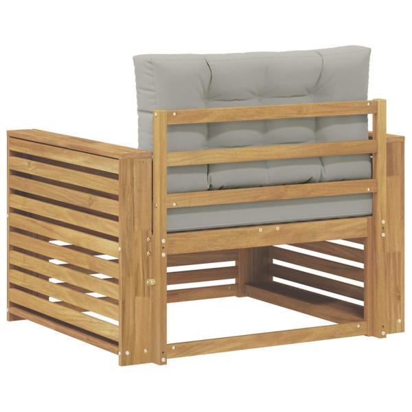 Outdoor-Sofa Polyester Braun und Hellgrau
