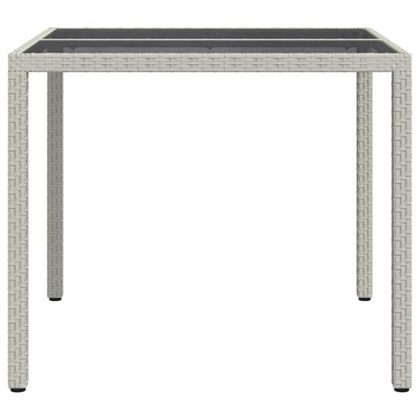 Gartentisch Weiß 90 x 90 x 75 cm Poly-Rattan