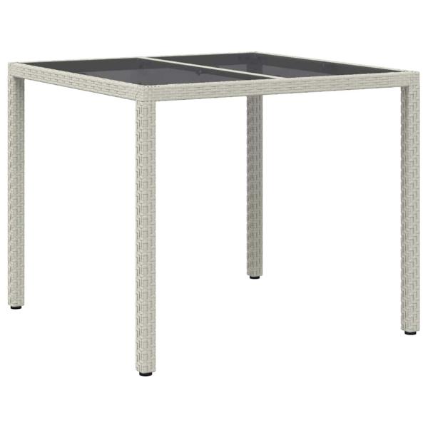 Gartentisch Weiß 90 x 90 x 75 cm Poly-Rattan