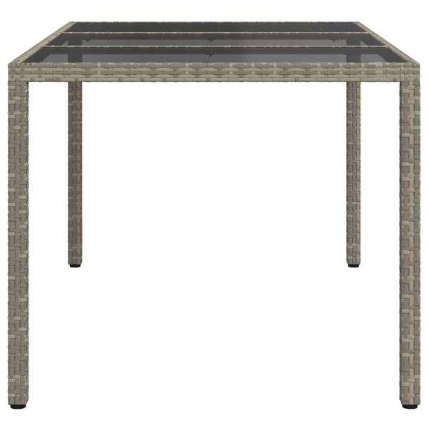 Gartentisch Grau 150 x 90 x 75 cm Poly-Rattan