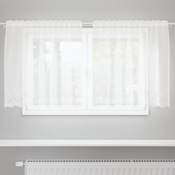 ARDEBO.de - Spitzenvorhang Weiß 80 x 150 cm Polyester