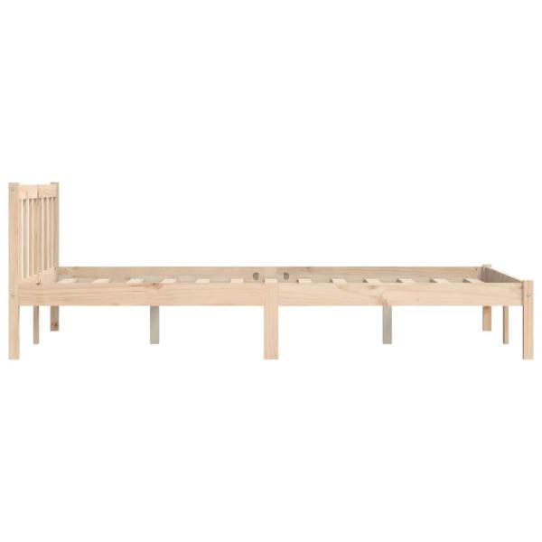 Bettrahmen Natur 152 x 203 cm Massivholz Kiefer