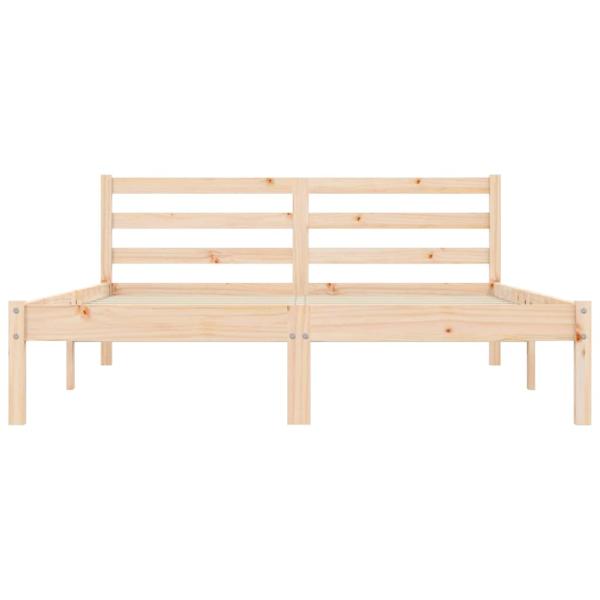 Bettrahmen Natur 208,5 x 157,5 x 69,5 cm Massivholz Kiefer