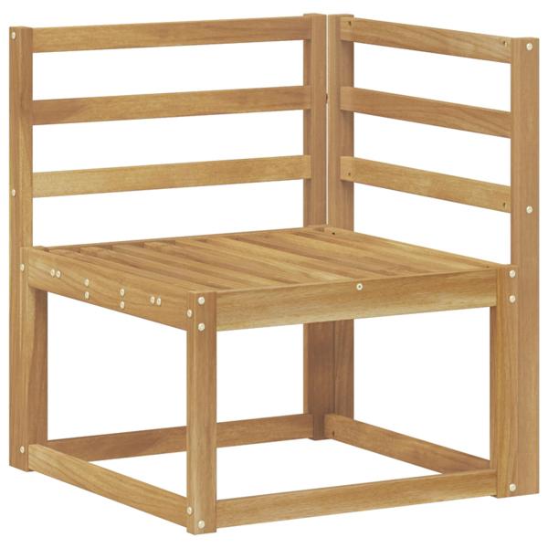 Outdoor Ecksofa Massivholz Akazie Weiß 63 x 63 x 73 cm