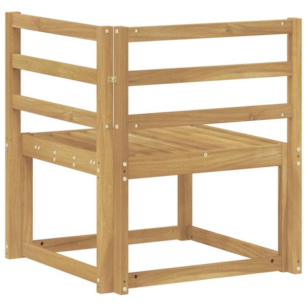 Outdoor Ecksofa Massivholz Akazie Weiß 63 x 63 x 73 cm