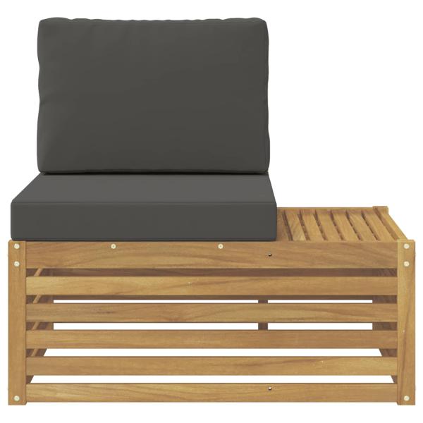Outdoor Endsofa Weiß 91 x 63 x 73 cm Massivholz Akazie