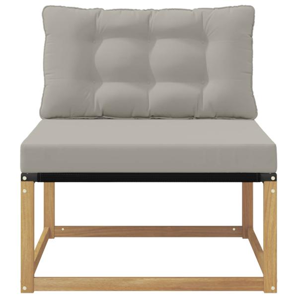 Outdoor Mittelsofa mit Kissen Weiß 79 x 83 x 73 cm Stahl