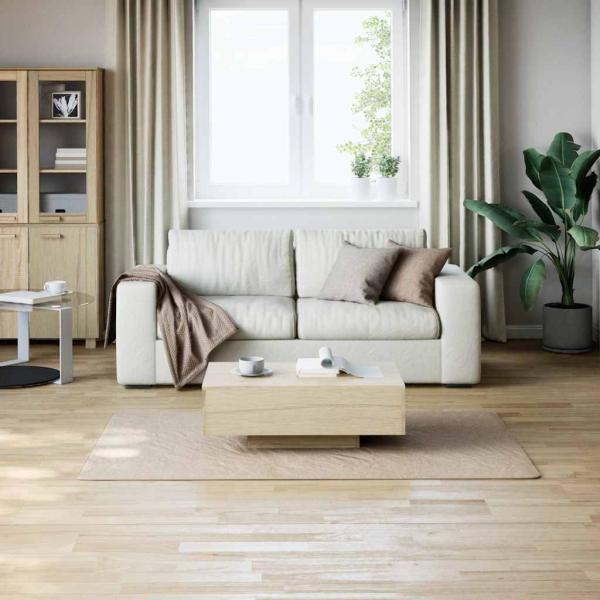 Shaggy-Teppich Beige 120x183 cm Polyester