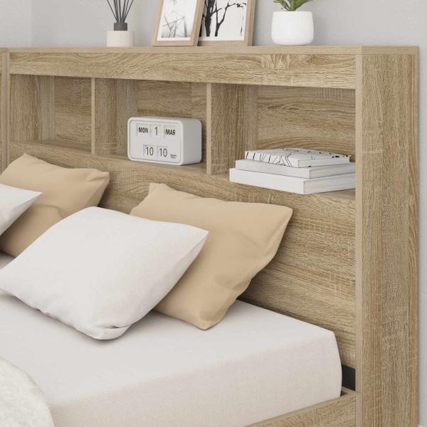 Aufbewahrungskopfteil Sonoma-Eiche 160 cm Holzwerkstoff