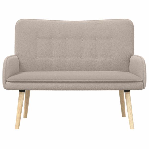 2-Sitzer Sofa Hellgrau 115 x 61 x 87 cm Bouclé