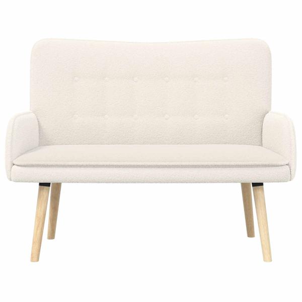 2-Sitzer Sofa Creme 115 x 61 x 87 cm Bouclé