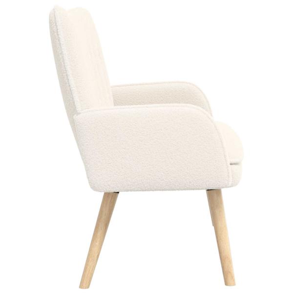 2-Sitzer Sofa Creme 115 x 61 x 87 cm Bouclé