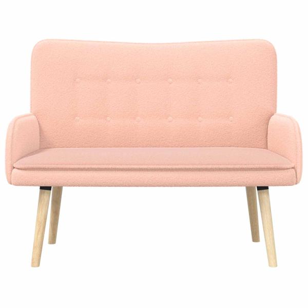 2-Sitzer Sofa Rosa 115 x 61 x 87 cm Bouclé