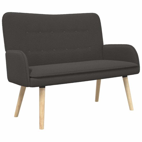 2-Sitzer Sofa Dunkelgrau 115 x 61 x 87 cm Bouclé