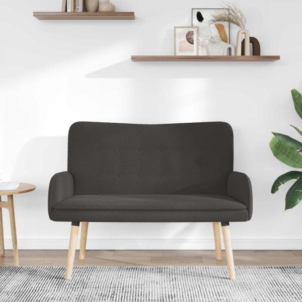 2-Sitzer Sofa Dunkelgrau 115 x 61 x 87 cm Bouclé